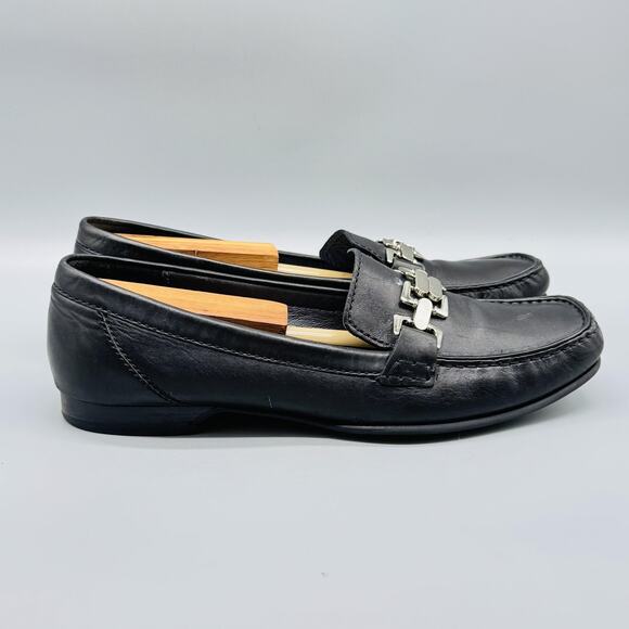 Cole Haan Shoes Womens 10 Black Leather Loafer Horsebit Moc Slip On Comfort - Picture 1 of 13